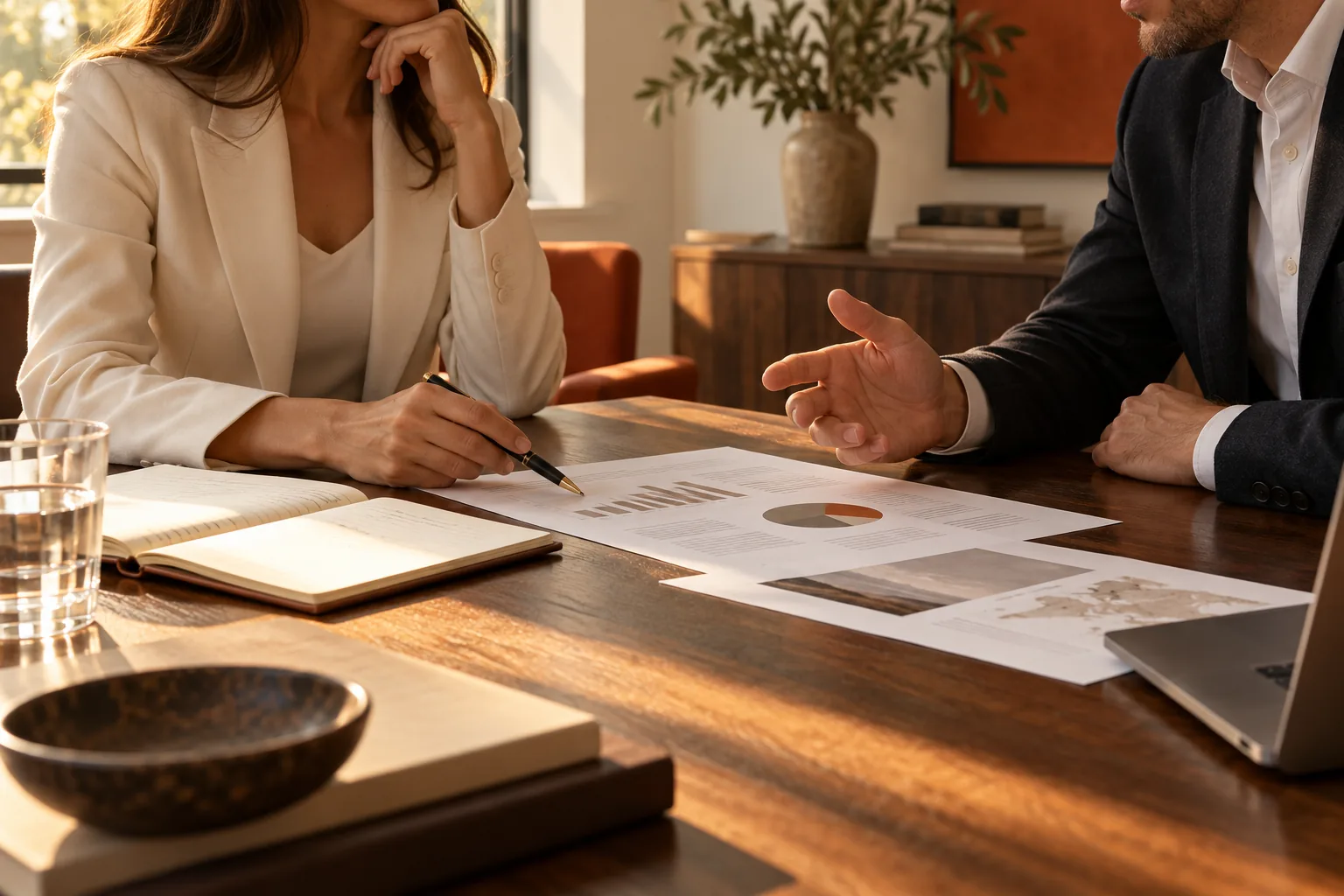 Business owners planning a strategy together